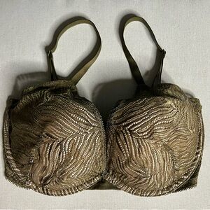 NWT Victoria’s Secret Lace Demi Sexy Push Up Padded Bra Olive Green Size 32DD